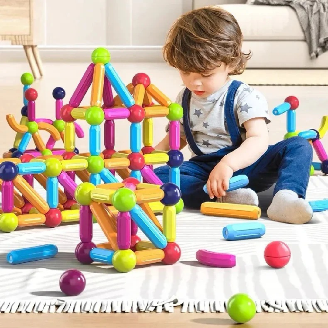 Juego de Construcción Magnético para el Desarrollo de los más Pequeños de la Casa -42 Piezas