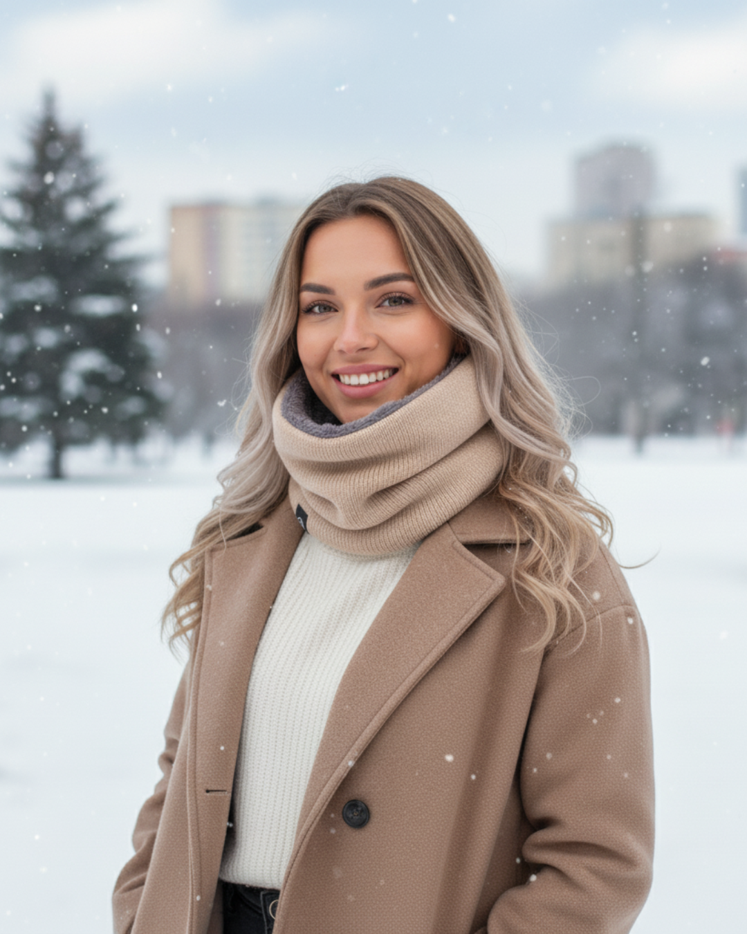 Bufanda de Cuello Elegante con Forro de Terciopelo®