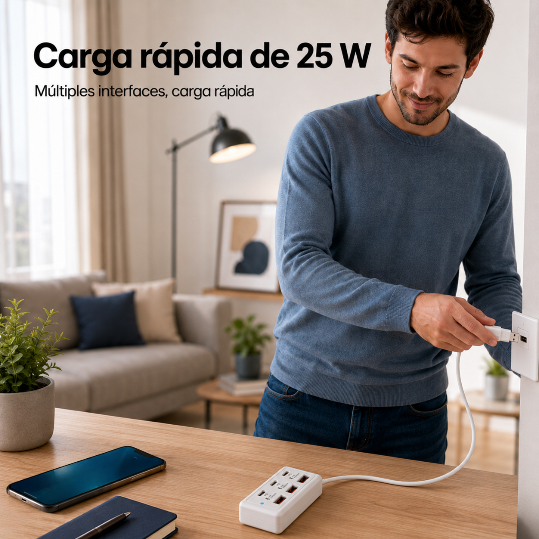 Concentrador de Carga Rápida 8 en 1