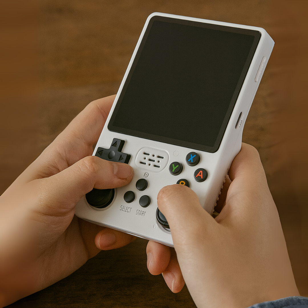 Consola Portátil de Juegos con Diseño Retro