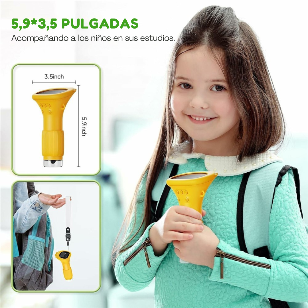 Mini microscopio portátil de ciencia para niños con pantalla integrada