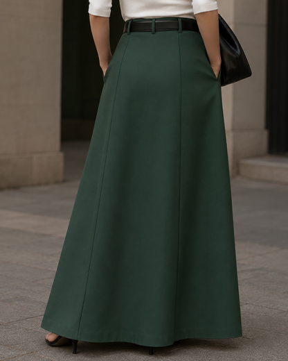 Falda Maxi Fluida de Cintura Alta