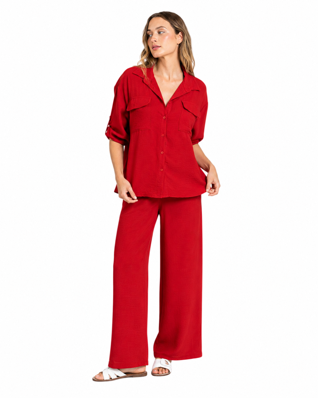 Conjunto de Corte Holgado con Tela Texturizada®