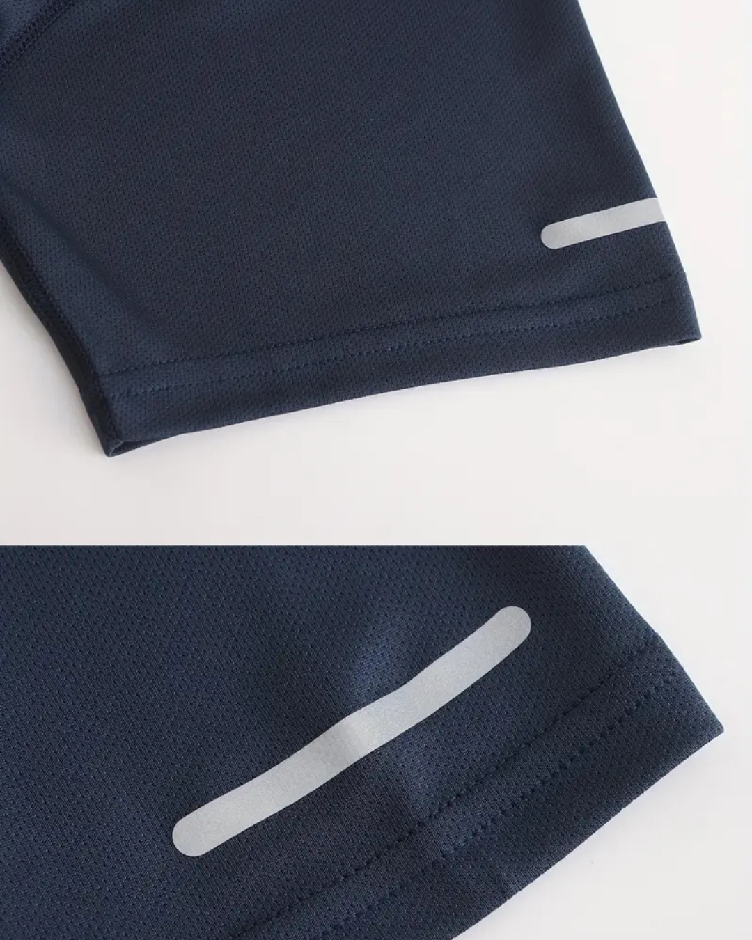 Camiseta deportiva elastica para hombre con cuello redondo