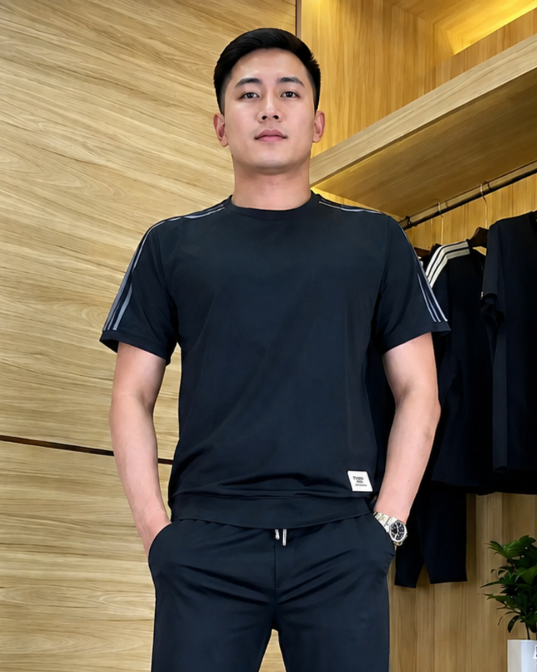 Conjunto de camiseta y pantalón elástico®