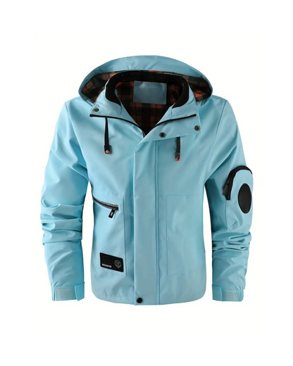 Chaqueta con capucha y cremallera completa para hombre