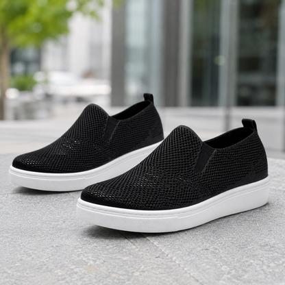 Zapatillas Slip-On de Punto con Detalles Brillantes