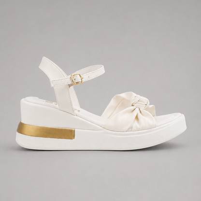 Sandalias con Plataforma y Nudo Frontal