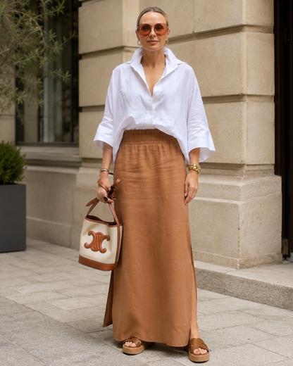 Conjunto Camisa Oversize y Falda Maxi®