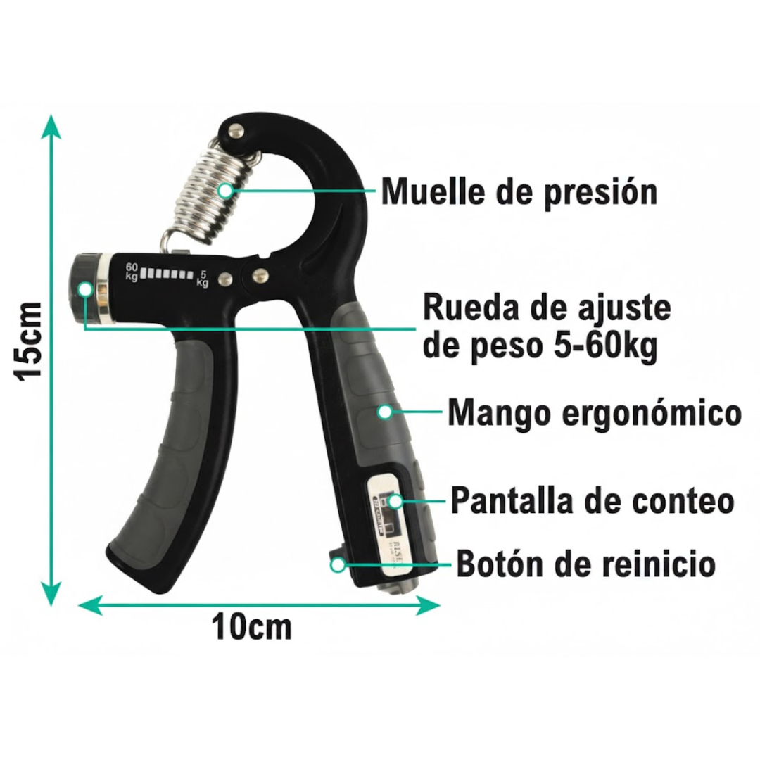Herramienta de Entrenamiento de Agarre con Resistencia Adaptativa