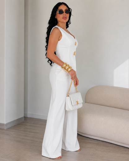 Conjunto Elegante de Chaleco y Pantalón