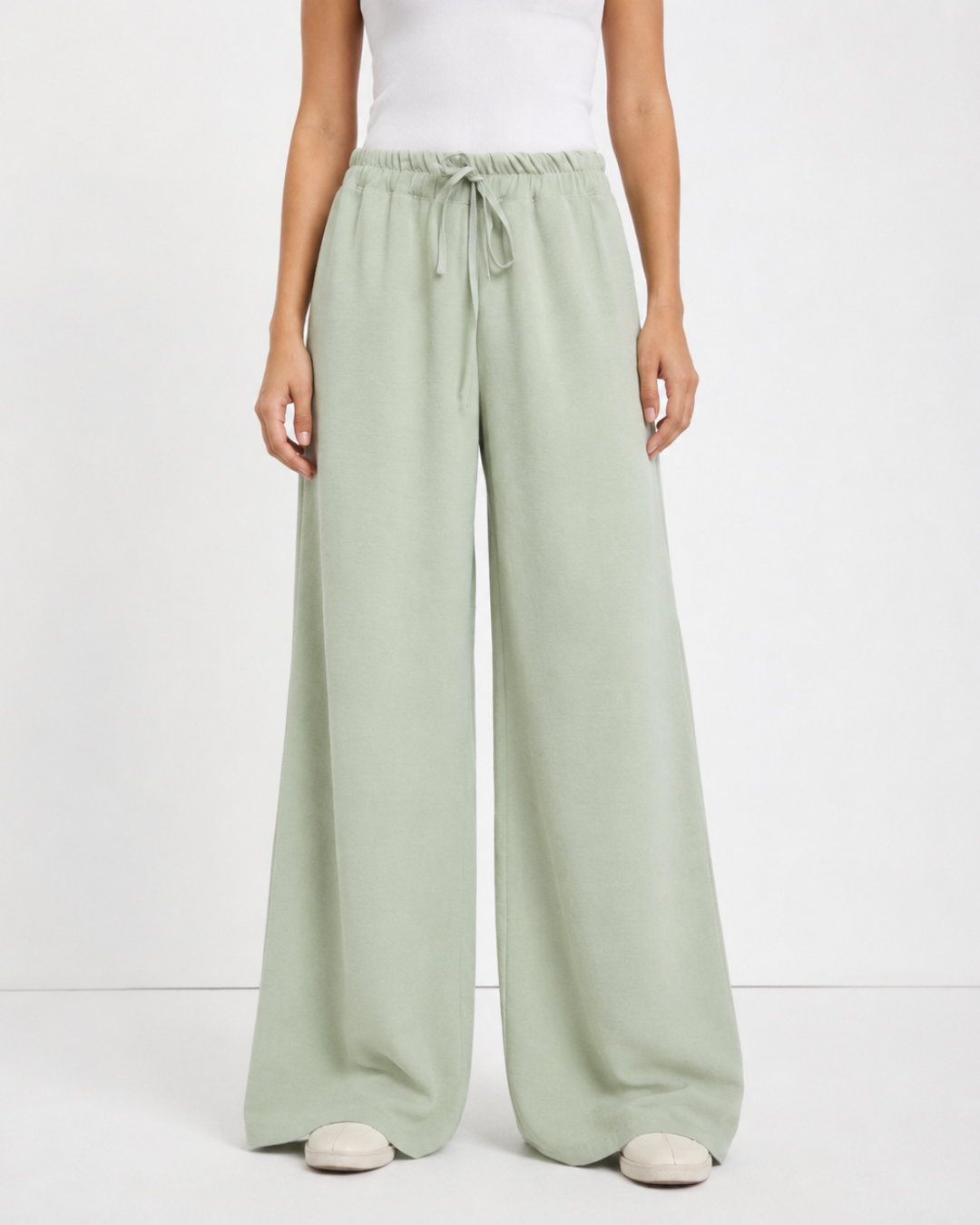 Pantalón Palazzo con Cintura Elástica
