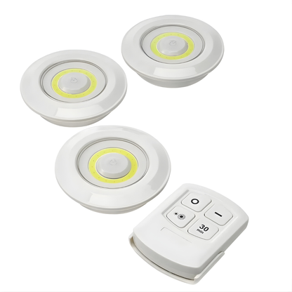 Lámparas LED Inalámbricas con Control Remoto y Adhesivo (Pack X3)