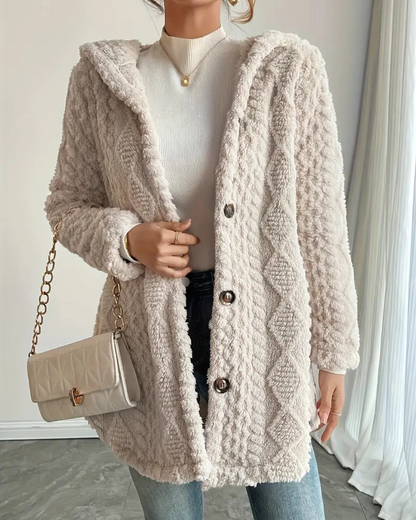 Abrigo con capucha larga para mujer®