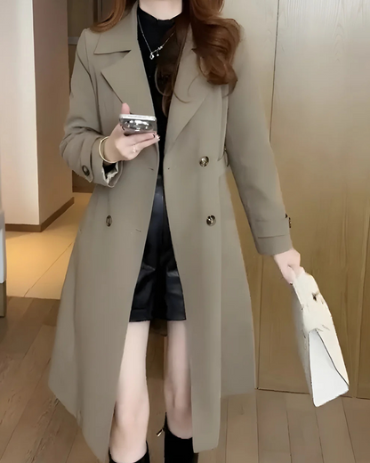 Gabardina con botones dobles para mujer®