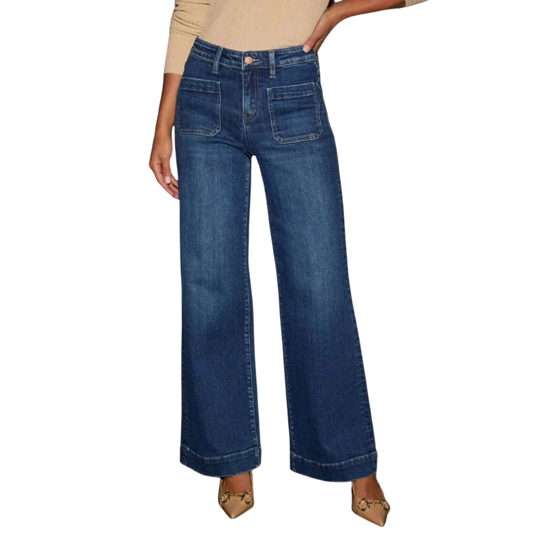 Pantalones Vaqueros de Silueta Amplia con Diseño Elevado®