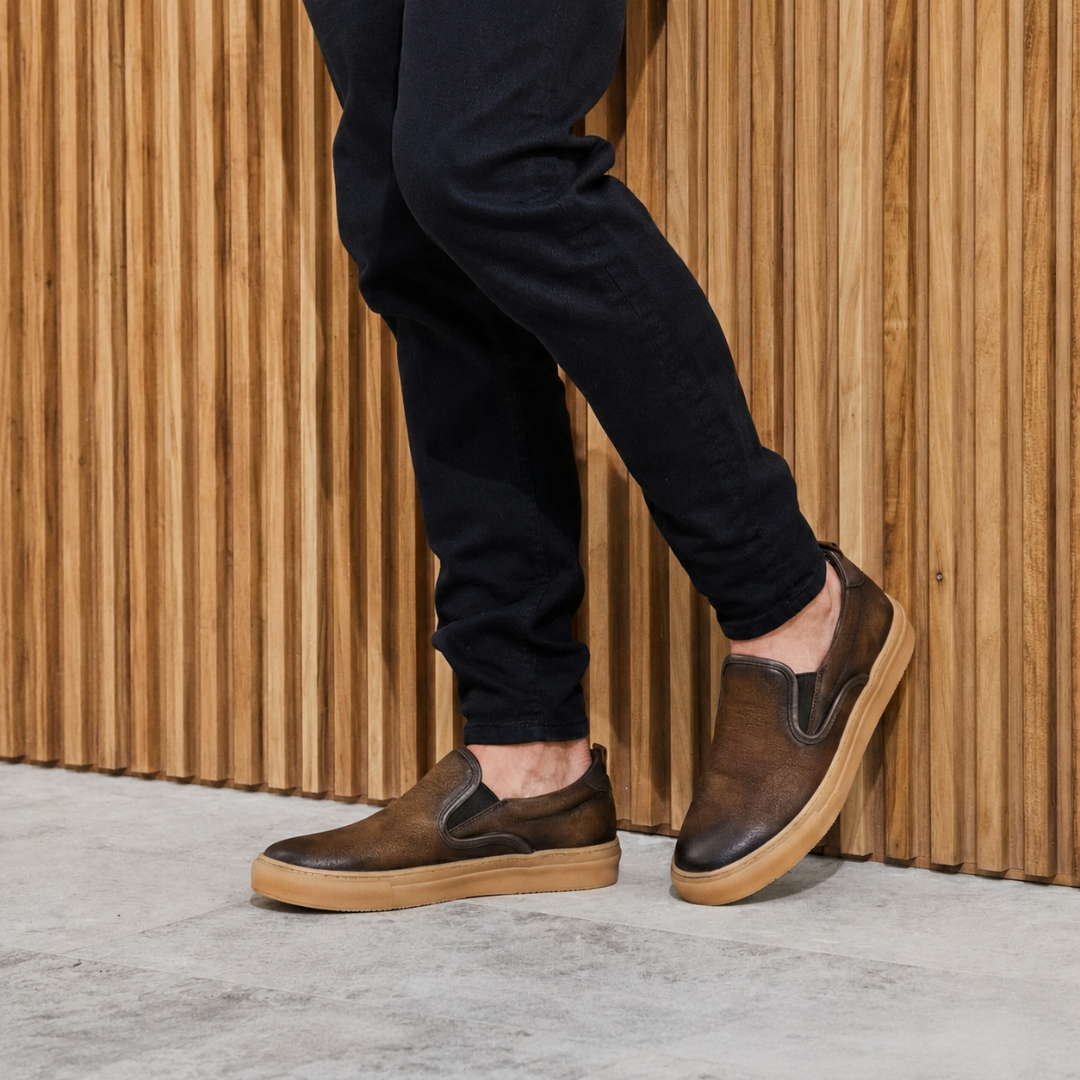 Mocasines de piel con elásticos laterales®