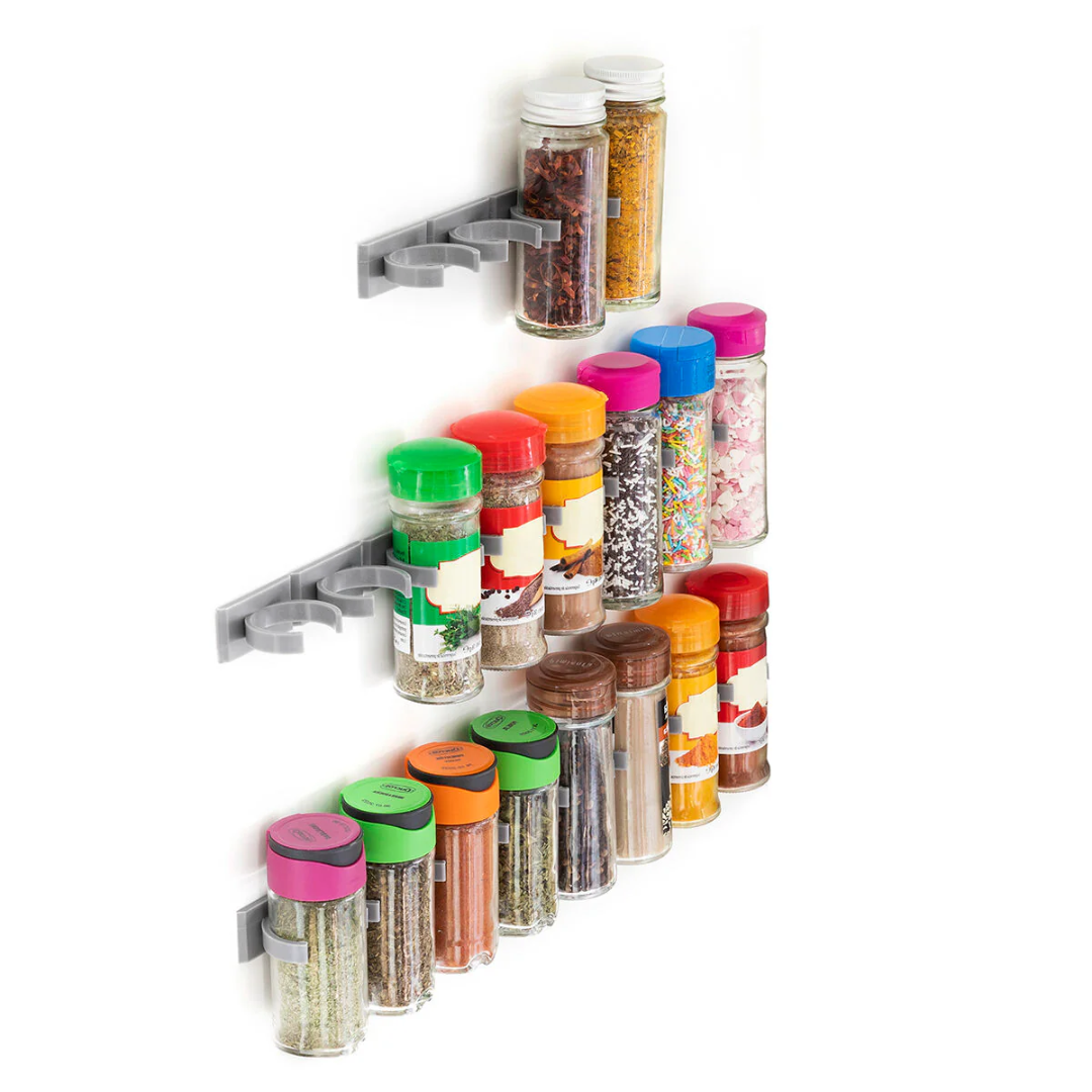 Organizador de Especias Adhesivo y Divisible para Cocina Moderna