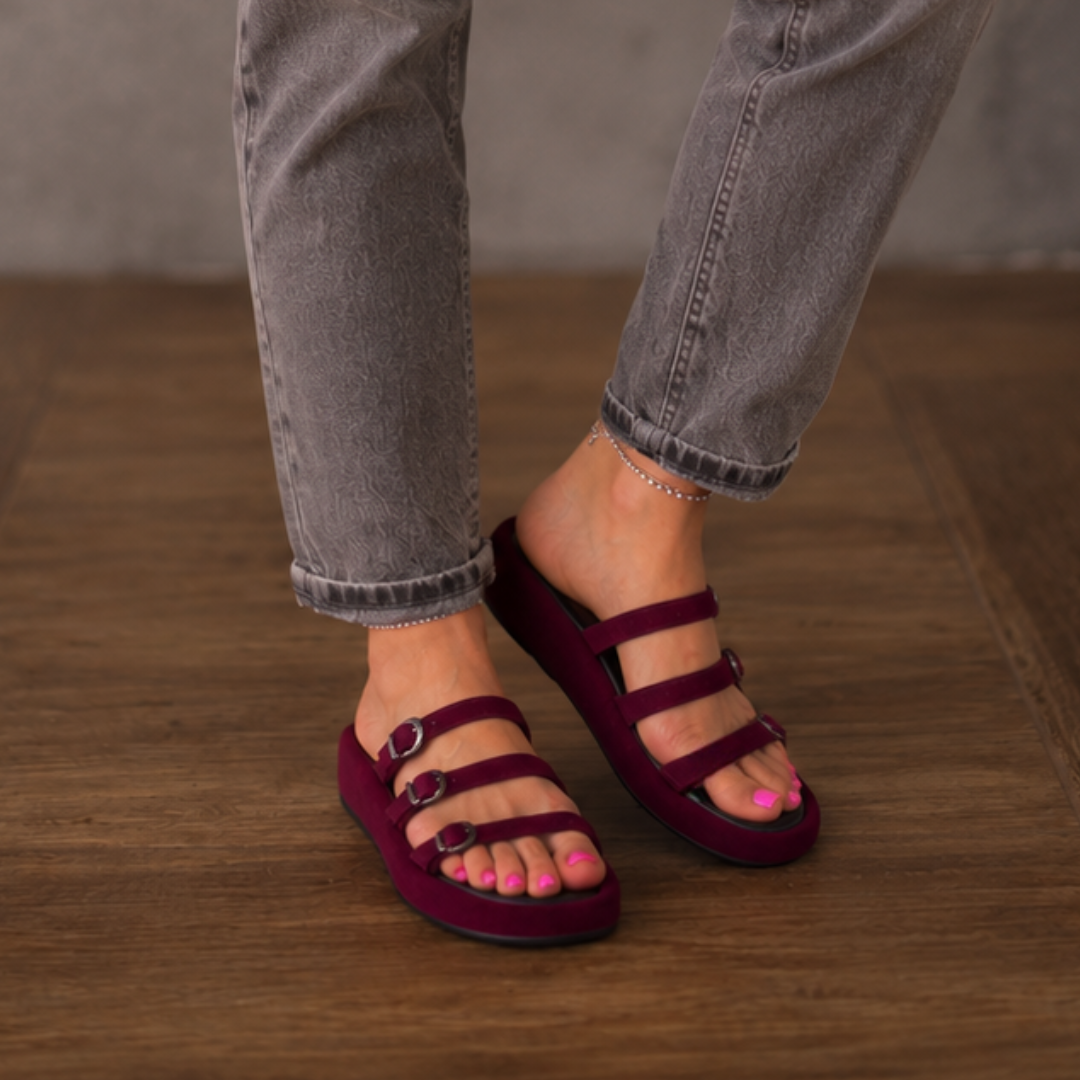 Sandalias con Tiras y suela plana