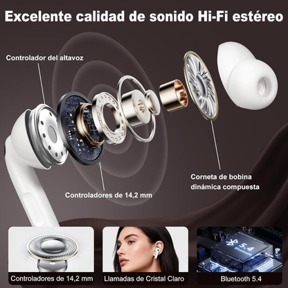 Auriculares Inalámbricos con Pantalla Interactiva