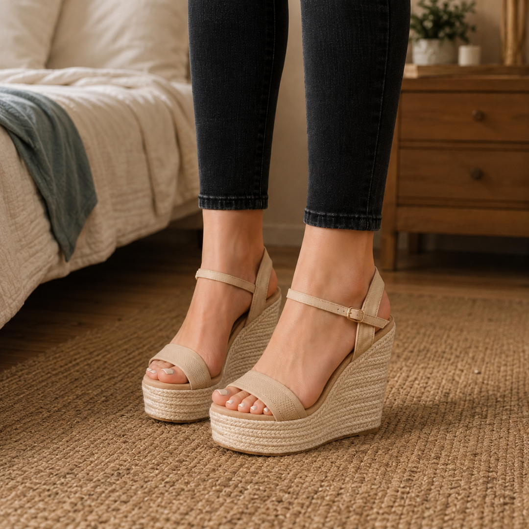 Sandalias de Cuña con Plataforma Trenzada®