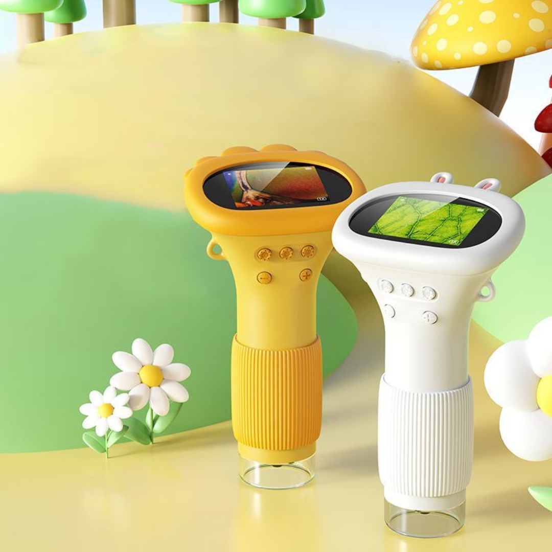 Mini microscopio portátil de ciencia para niños con pantalla integrada