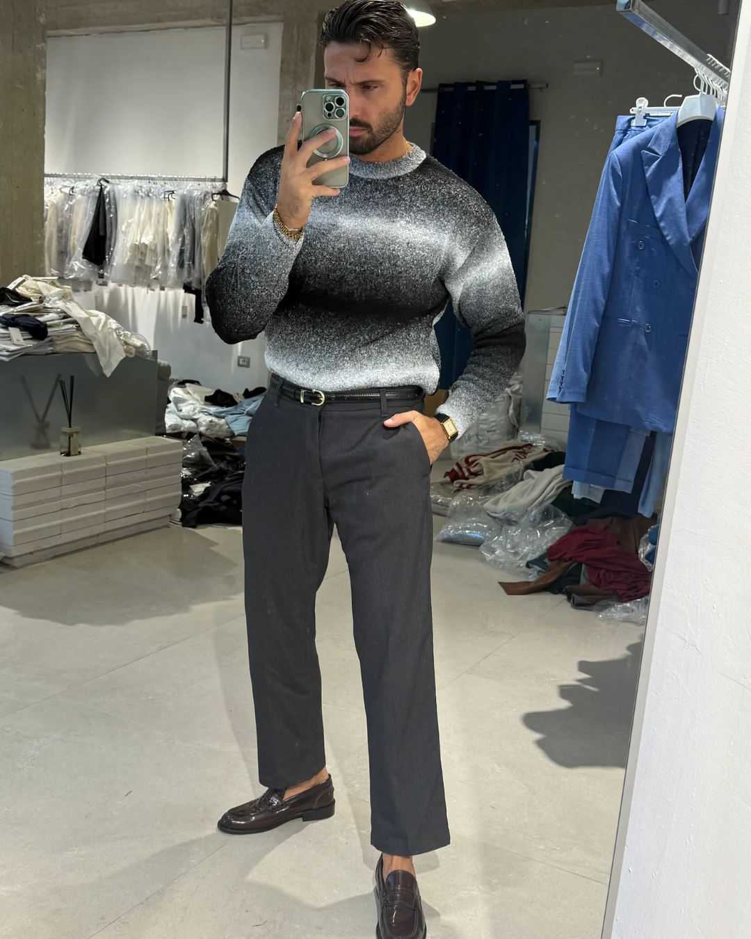 Jersey de cuello redondo para hombre