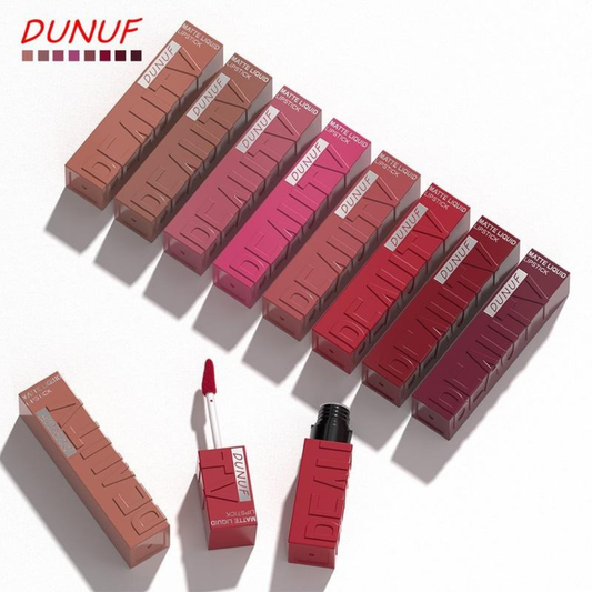 Set de 8 Piezas de Labiales Líquidos Mate de Larga Duración