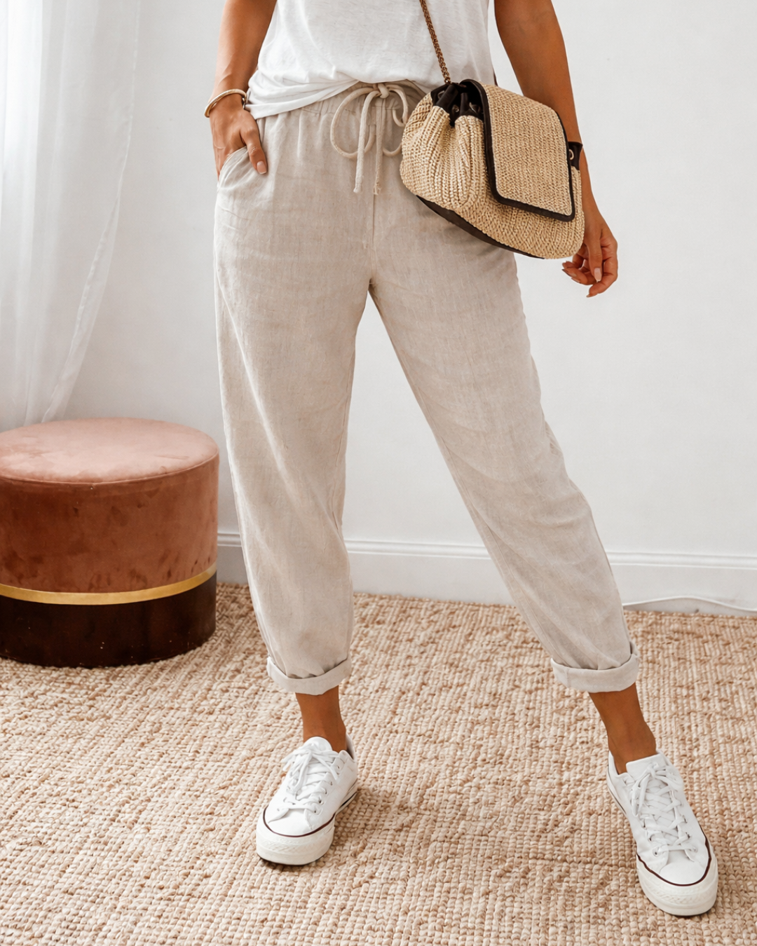 Pantalón Italia Casual de Algodón y Lino (Descuento en la 2da unidad)
