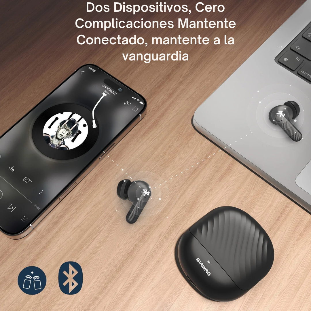 Auriculares Inalámbricos con Cancelación de Ruido y Carga Ultrarrápida®
