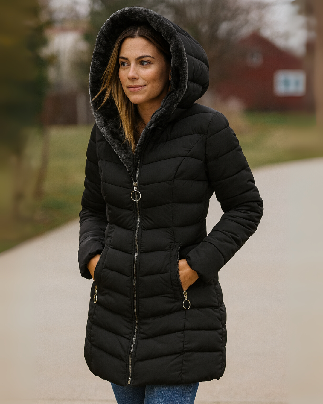 Abrigo de invierno con forro polar para mujer®