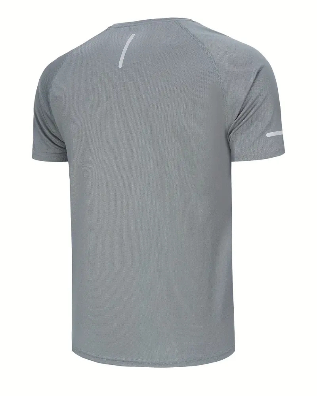 Camiseta deportiva elastica para hombre con cuello redondo