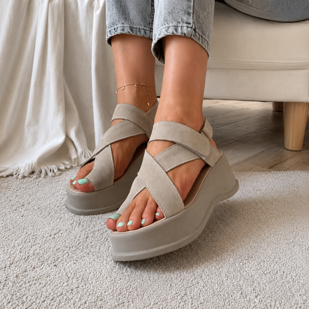 Sandalias de Plataforma con Tiras Cruzadas®