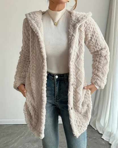 Abrigo con capucha larga para mujer®