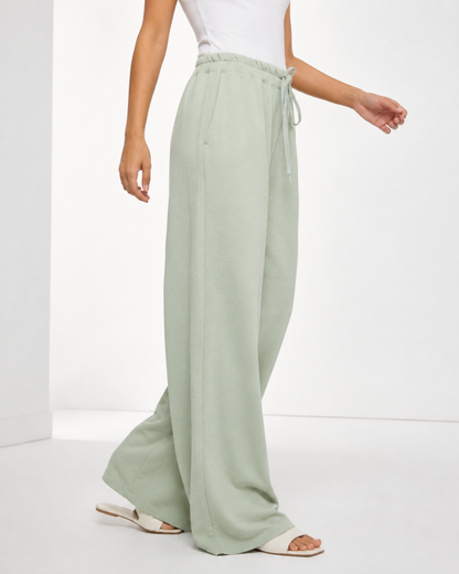 Pantalón Palazzo con Cintura Elástica