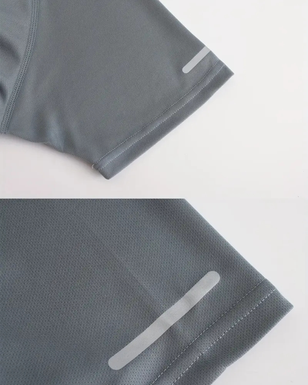 Camiseta deportiva elastica para hombre con cuello redondo