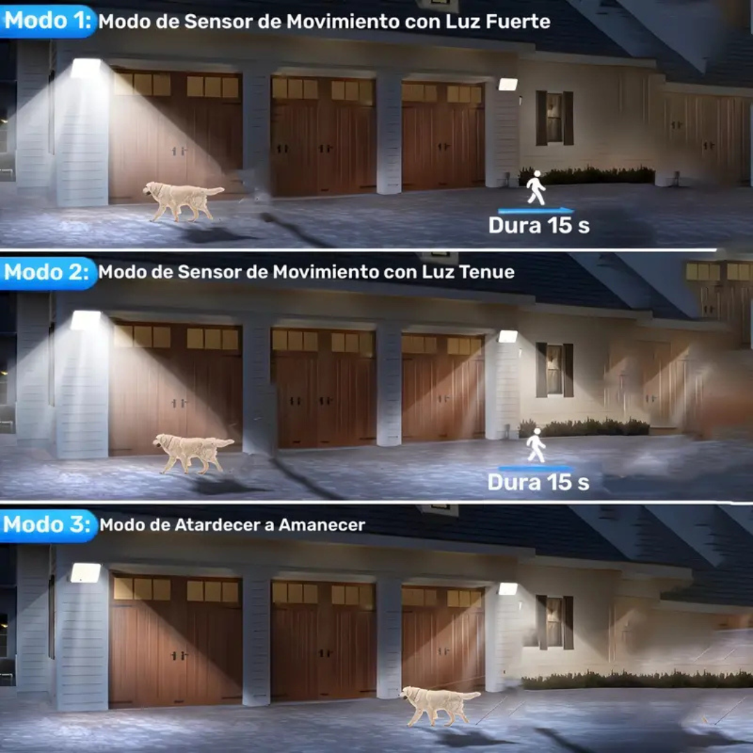 Luces solares exteriores con sensor de movimiento