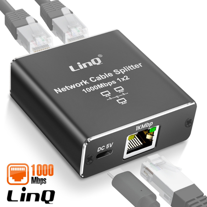 Duplicador Ethernet Gigabit 1000 Mbps