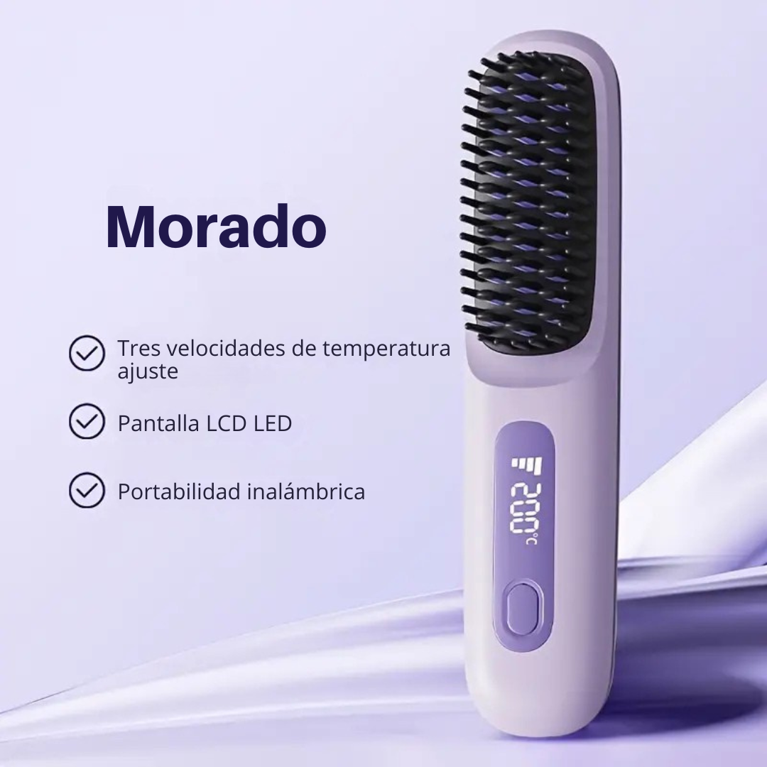 Cepillo inalámbrico con pantalla LCD y calefacción rapida®