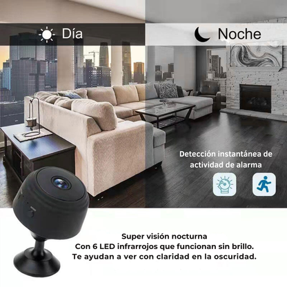 Mini Cámara de Vigilancia con Visión Nocturna y Monitoreo Remoto