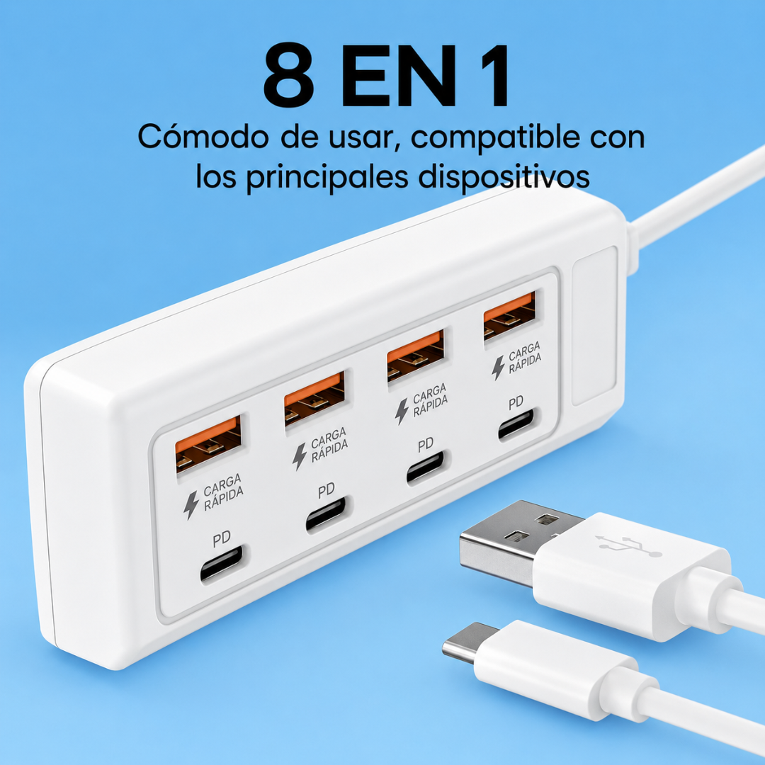 Concentrador de Carga Rápida 8 en 1®