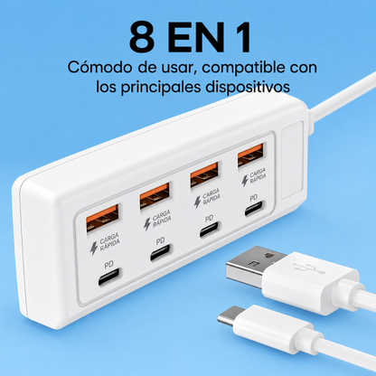 Concentrador de Carga Rápida 8 en 1®
