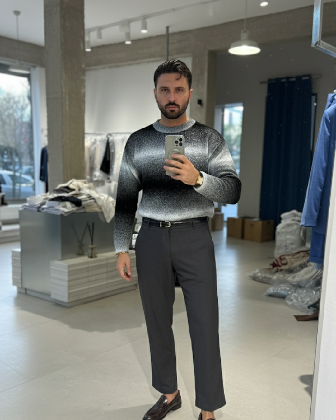 Jersey de cuello redondo para hombre