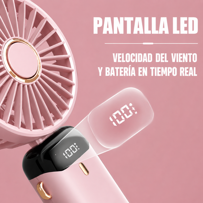 Ventilador Portátil Recargable con Pantalla Digital®