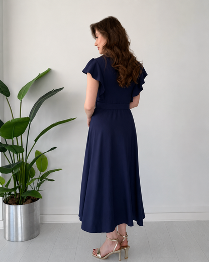 Vestido Midi de Mangas con Volantes®