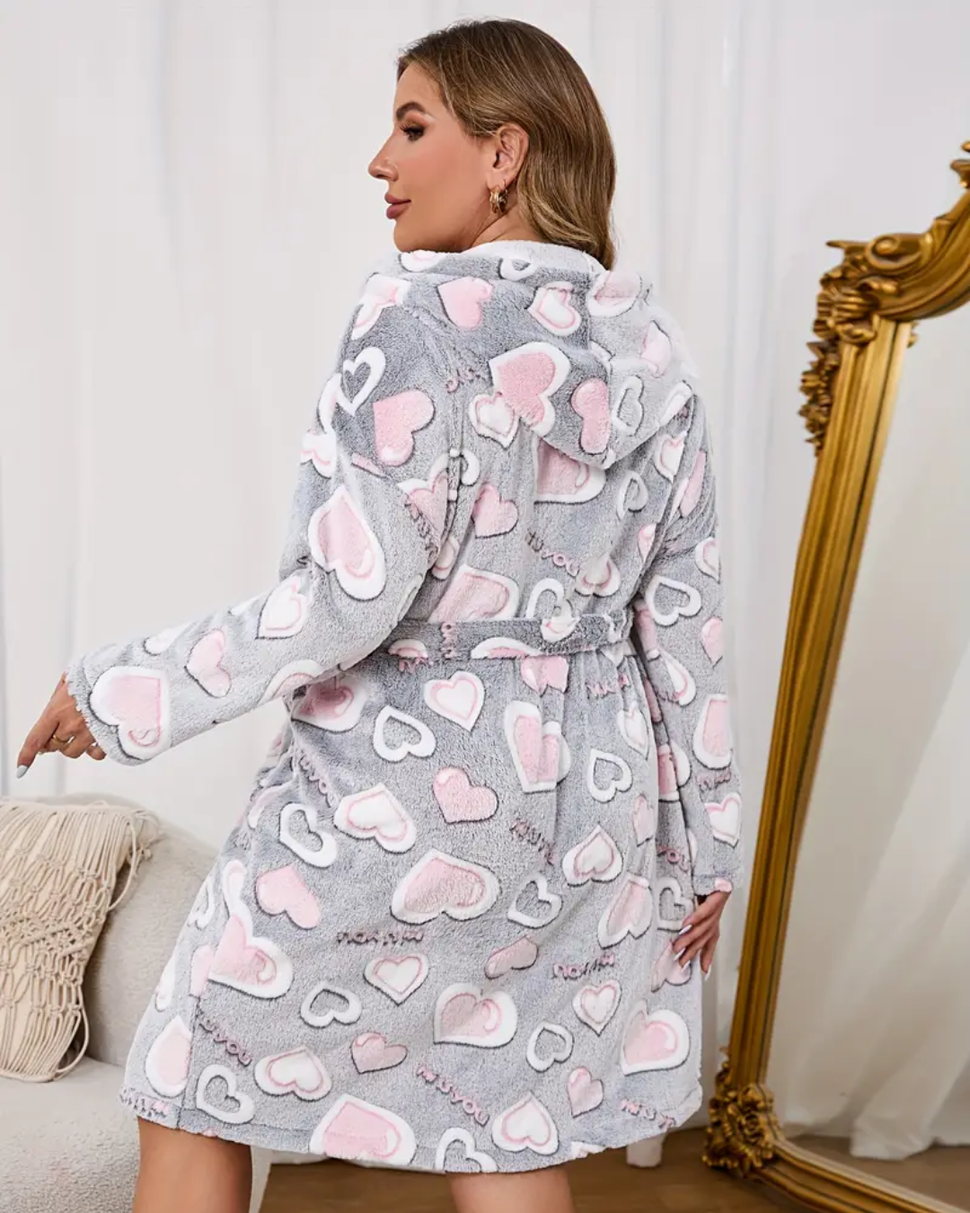 Camisón con Estampado de Corazón para Mujer