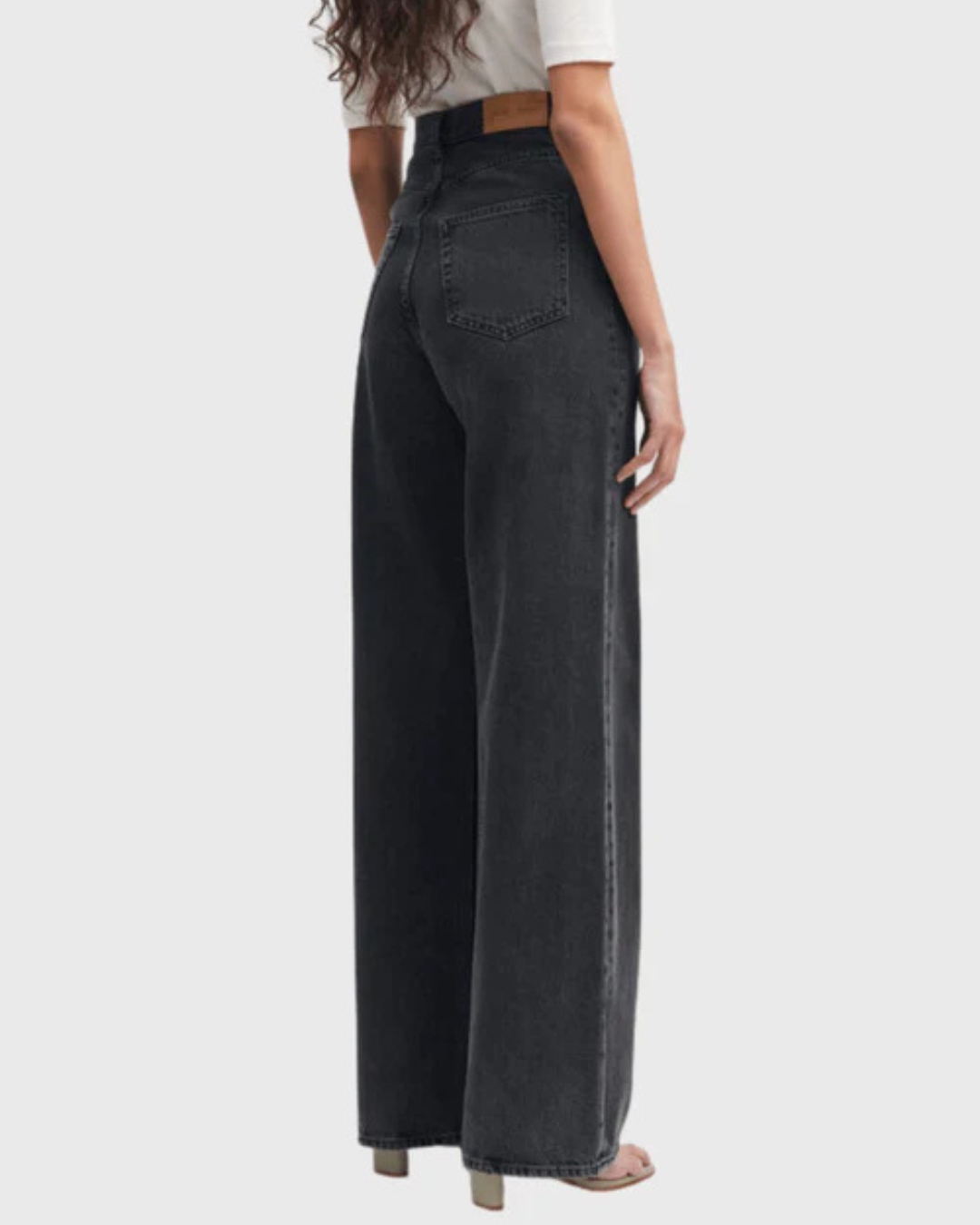 Jeans anchos de corte recto clasico para mujer