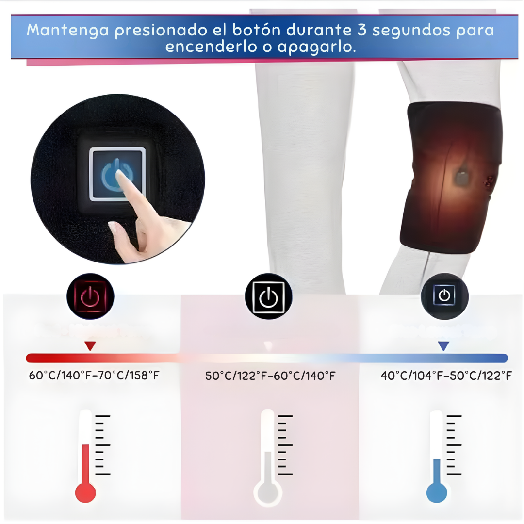 Rodillera Térmica con Calentamiento Ajustable
