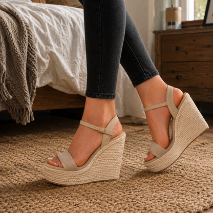 Sandalias de Cuña con Plataforma Trenzada®