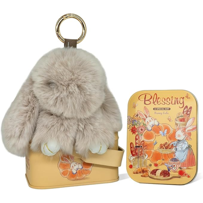 Llavero de Conejito PomPom Premium Hecho a Mano®